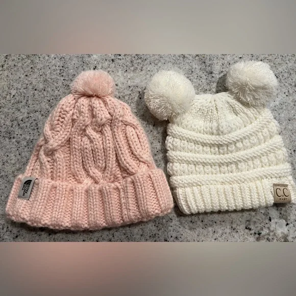 The North Face and CC Baby Beanie Hat Bundle 6-24 months - Picture 1 of 9